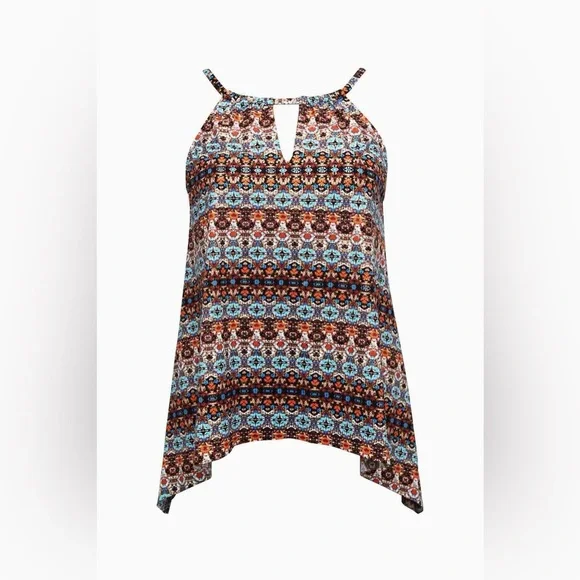 Miraclesuit Peephole Women’s Tankini Bathing Suit Top Nefertiti- Size 16 - Picture 2 of 12